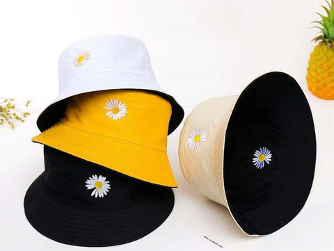 REVERSIBLE Daisy Bucket Hats (5 Sets)