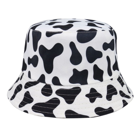 Reversible Cow Panda Zebra Pattern Bucket Hats
